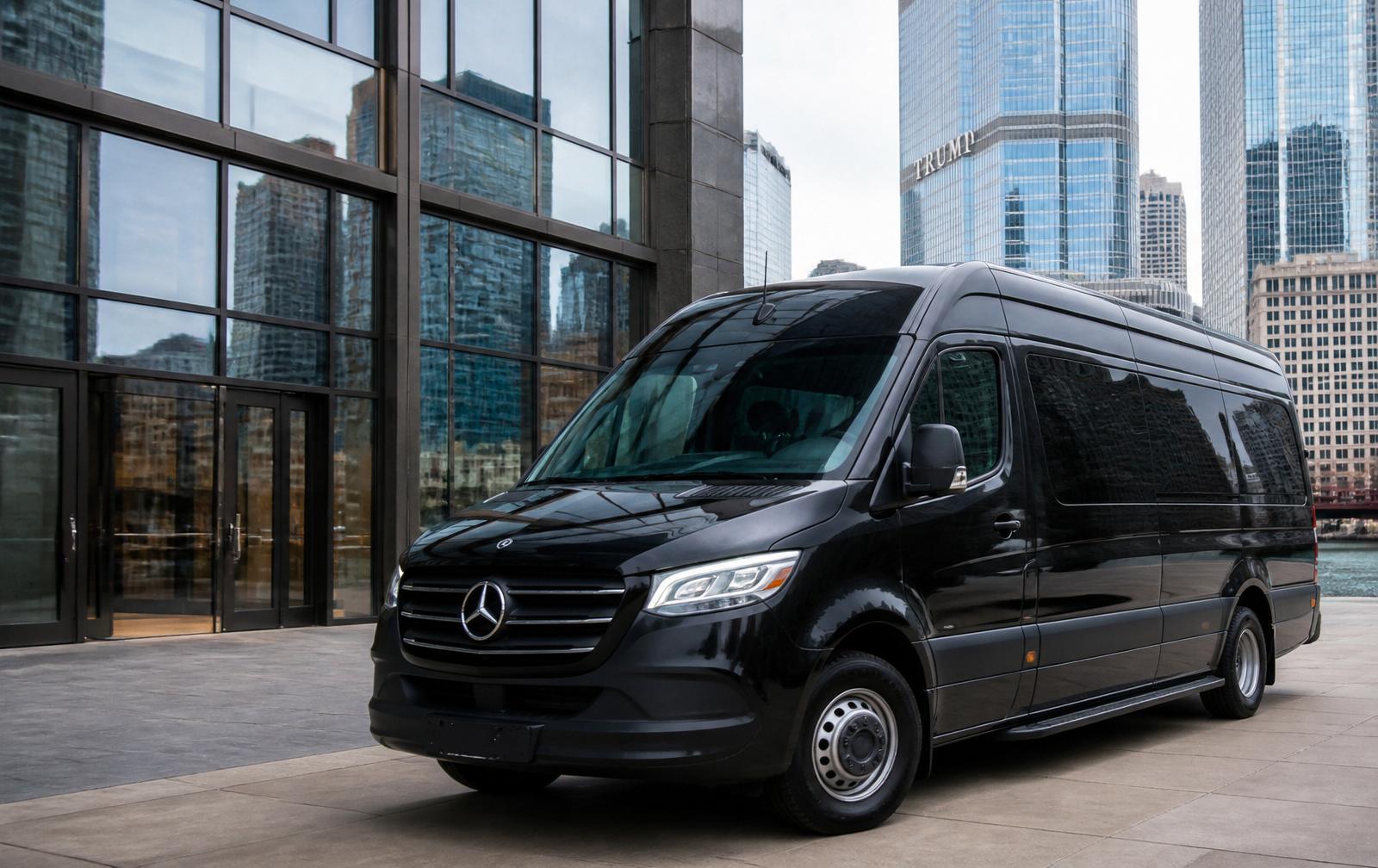 LAAC executive Sprinter for Chicago roadshows, IMTS (International Manufacturing Technology Show), and group transfers