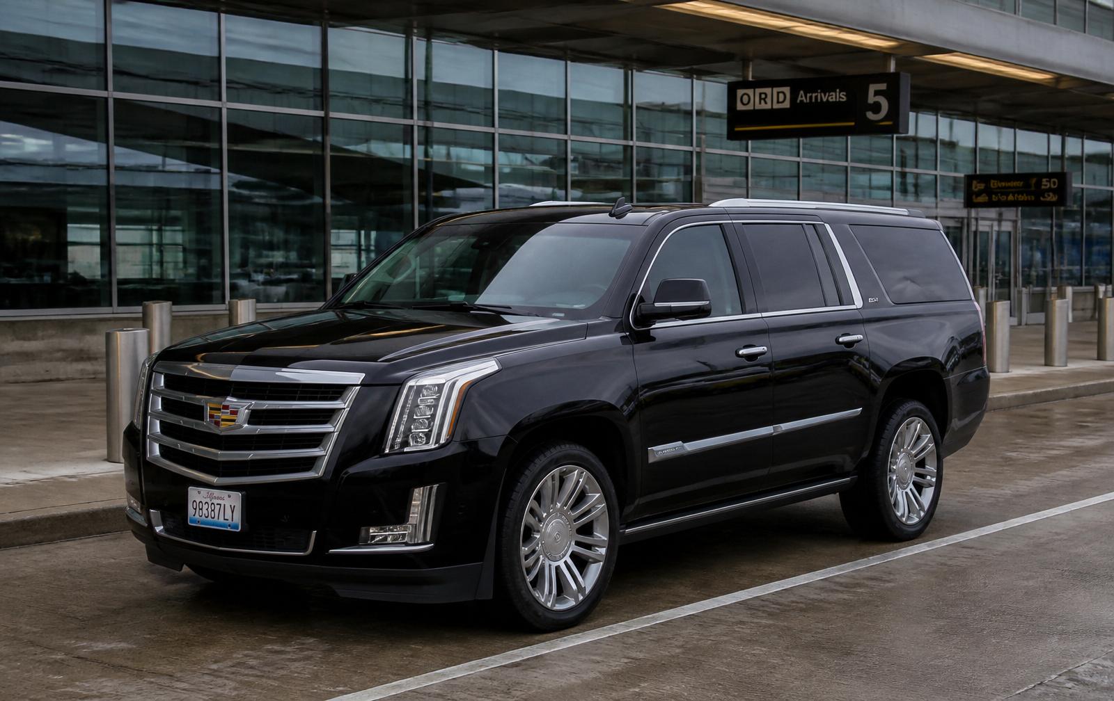 LAAC black car service SUV for ORD, MDW, Opa-Locka, and Oak Brook airport transfers in Chicago