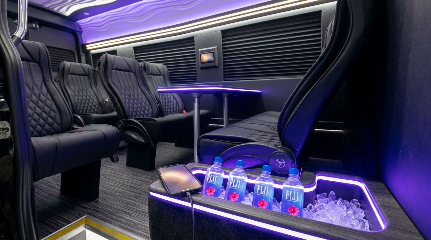 Interior of a Chevrolet Suburban High Country on an as-directed assignment