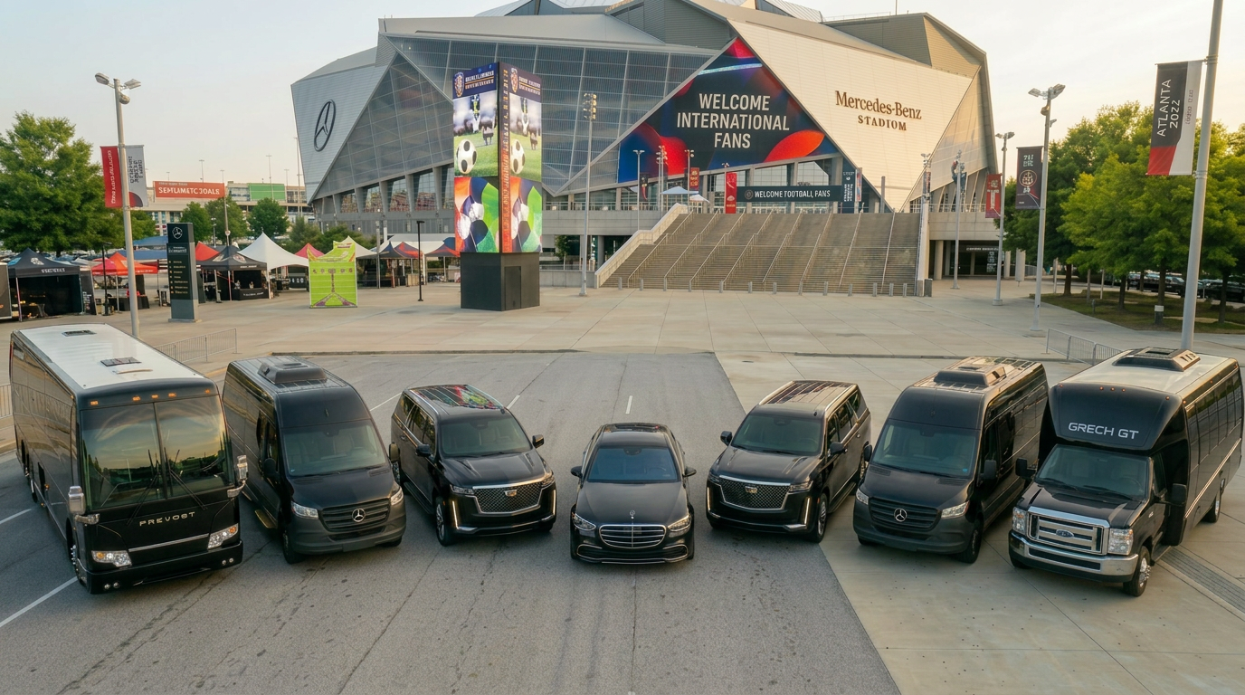 The LAAC Car Service fleet — chauffeur-driven luxury vehicles