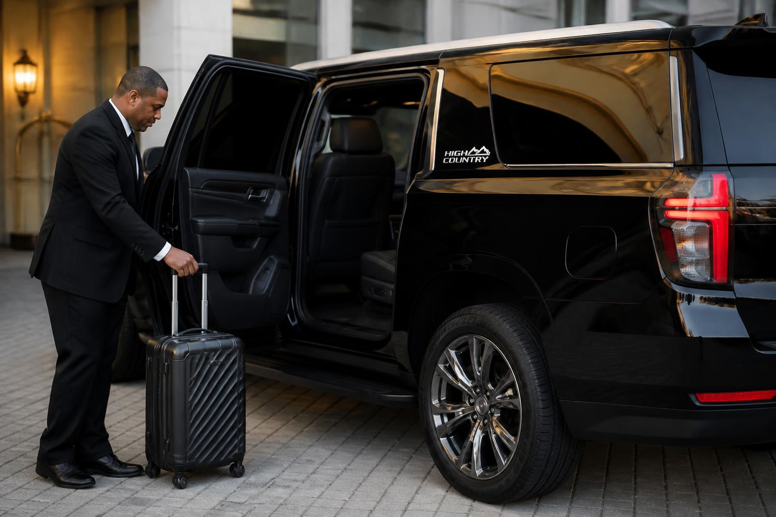 LAAC black car service SUV for LAX and Van Nuys airport transfers in Los Angeles