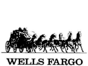 Wells Fargo logo with black text and imagery on white background